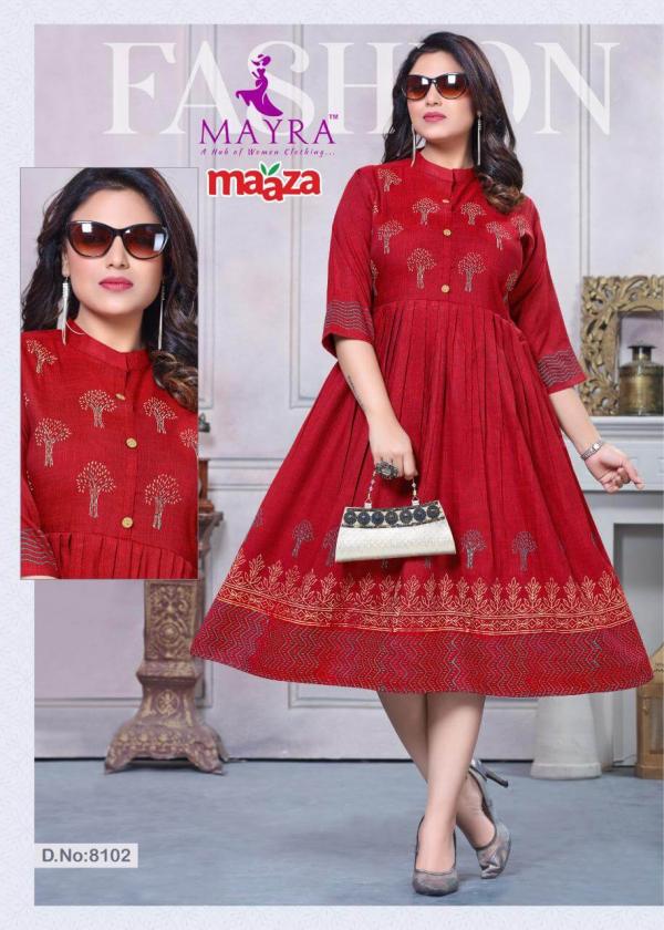 Mayra Maaza Rayon Fancy Kurti Collection 